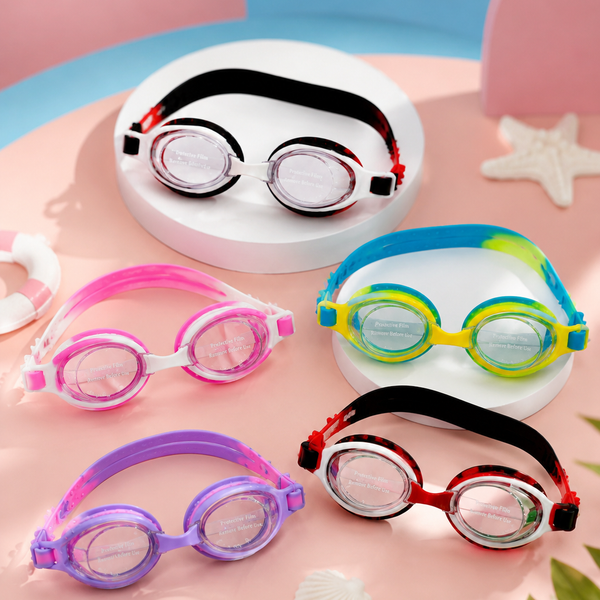 Kids Swimming Goggles | Anti-Fog UV Protection Swim Glasses | Adjustable Leakproof Silicone Goggles for Boys & Girls