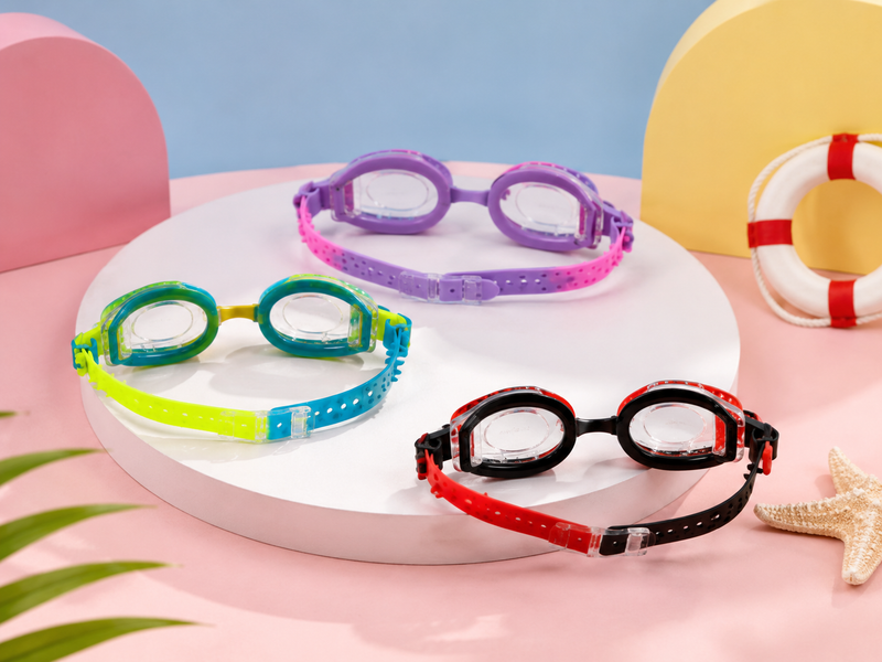 Kids Swimming Goggles | Anti-Fog UV Protection Swim Glasses | Adjustable Leakproof Silicone Goggles for Boys & Girls