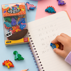 Dinosaur Balancing Eraser Set | Cute 3D Puzzle Erasers for Kids | School Stationery | Return Gift | Educational Eraser Toy
