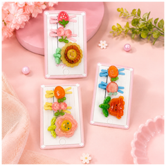 Cute Fruit & Flower Hair Clip Set for Girls – Colorful Kids Hair Accessories