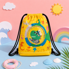Cute Kids Swimming & Activity Bag with Transparent Character Pocket