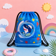 Cute Kids Swimming & Activity Bag with Transparent Character Pocket