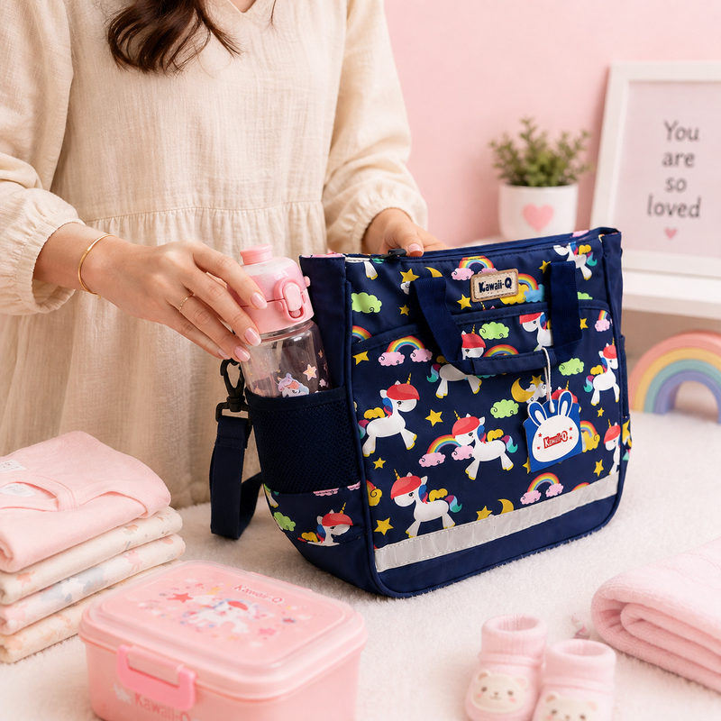 Cute Unicorn Kids mother Carry Bag – Multipurpose Travel, School & Activity Bag