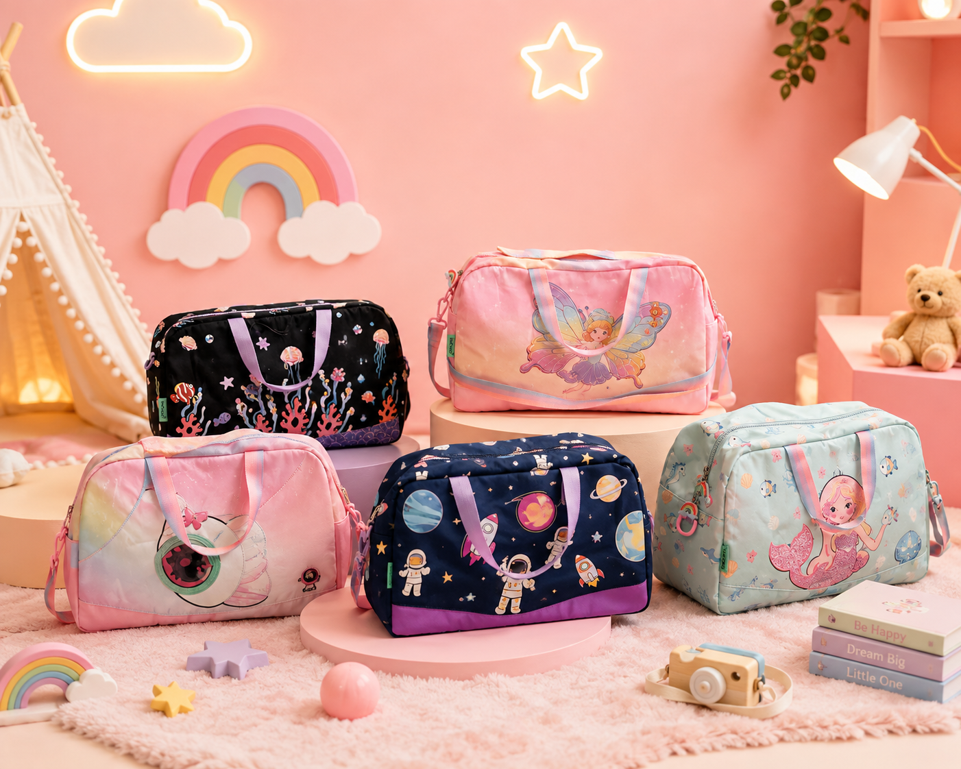 Cute Kids Travel & Carry Bag – Spacious Printed Weekend Bag