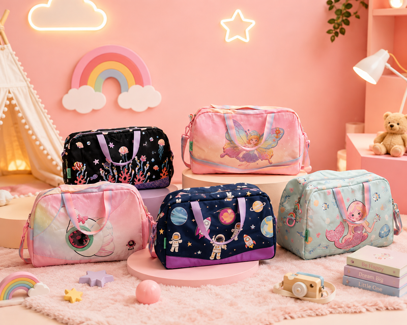 Cute Kids Travel & Carry Bag – Spacious Printed Weekend Bag