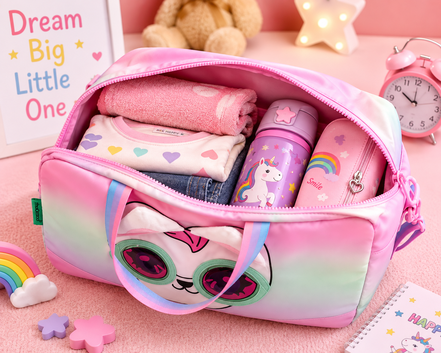 Cute Kids Travel & Carry Bag – Spacious Printed Weekend Bag
