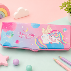 Unicorn Multifunction Pencil Box for Kids | Cute School Compass Box with Multiple Compartments