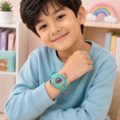 Cute Kids Spinner Digital Watch – 3D Cartoon Rotating Dial Wrist Watch for Boys & Girls